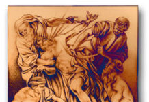 Storia dellapostolo su bronzo: Inaugurata la porta della chiesa madre Particolare