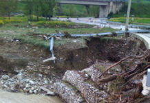 Nubifragio nel Fortore, viabilità in tilt Il ponte franato dell'Amborchia