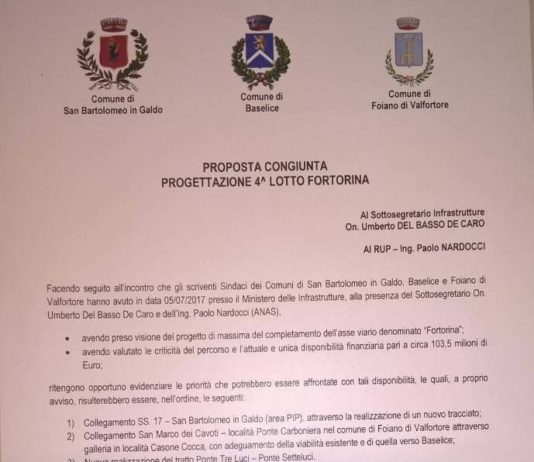 Fortorina, la proposta unitaria dei sindaci