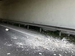 Cadono calcinacci: chiusa al traffico galleria ‘Passo del Lupo’