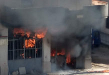 Vasto incendio in un laboratorio di tessuti