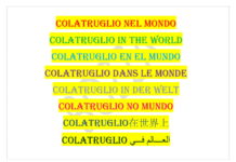COLATRUGLIO IN THE WORLD