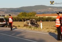 Macabra scoperta nel Foggiano: recuperato un corpo carbonizzato dentro un’auto, vittima di un incidente stradale