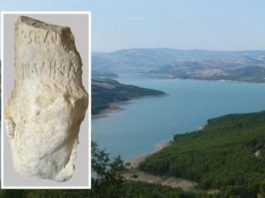 Cittadino trova cippo del 130 a.C. nel lago di Occhito e segnala alla Soprintendenza. “Preziosa testimonianza della ristrutturazione fondiaria nella Valle del Fortore”
