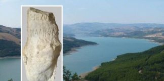 Cittadino trova cippo del 130 a.C. nel lago di Occhito e segnala alla Soprintendenza. “Preziosa testimonianza della ristrutturazione fondiaria nella Valle del Fortore”