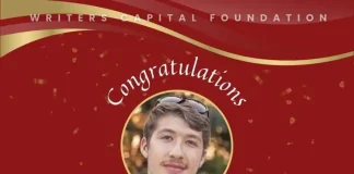 Fabio Petrilli premiato alla Writers Capital Foundation