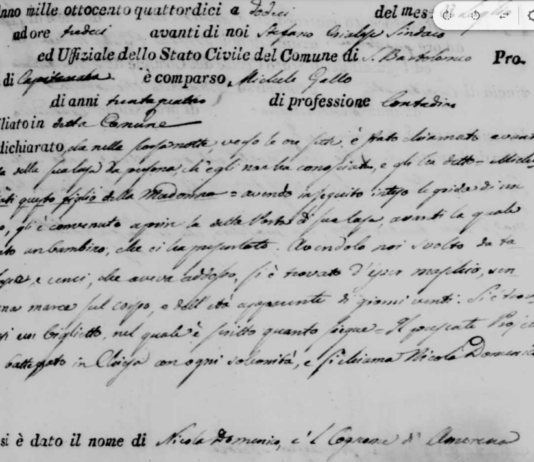 Indicizzato il 1814 a SBiG