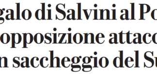 Nord – Sud, due pesi, due misure