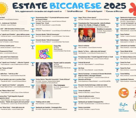 Programmi delle estati biccarese e sanbartolomeana 2025